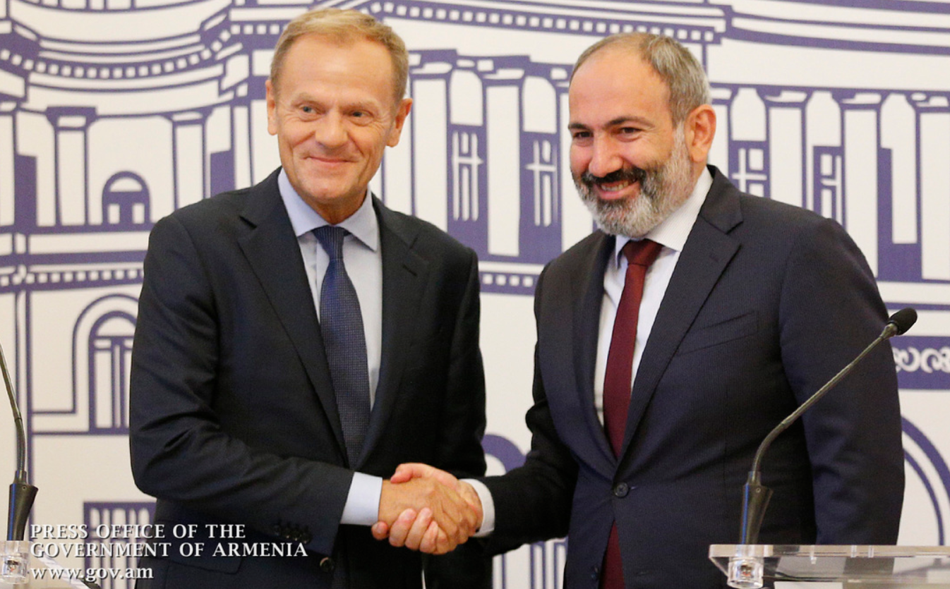 Հայաստանի վարչապետը և Եվրոպական խորհրդի նախագահը հանդես են եկել երկկողմ բանակցությունների արդյունքներն ամփոփող հայտարարություններով