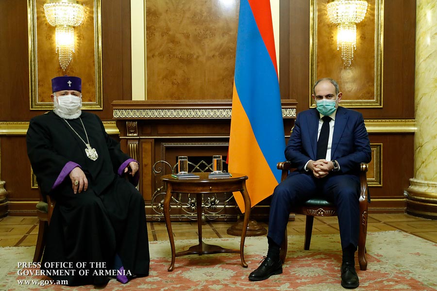 Վարչապետ Փաշինյանը հանդիպում է ունեցել Ամենայն Հայոց Կաթողիկոսի հետ