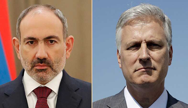 Վարչապետ Փաշինյանը հեռախոսազրույց է ունեցել ԱՄՆ նախագահի խորհրդական Ռոբերտ Օ'Բրայենի հետ