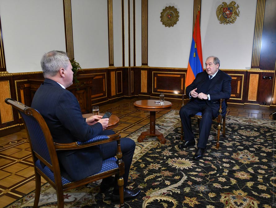 Նախագահ Արմեն Սարգսյանը հարցազրույց է տվել ռուսաստանյան РБК հեռուստաալիքին