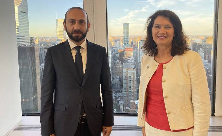 ԱԳ նախարար Արարատ Միրզոյանը հանդիպում է ունեցել Շվեդիայի ԱԳ նախարար Անն Լինդեի հետ