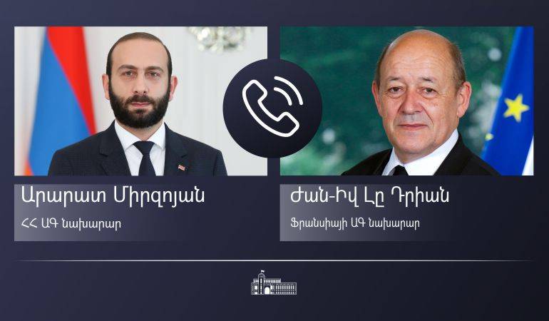 Տեղի է ունեցել հեռախոսազրույց Հայաստանի և Ֆրանսիայի արտաքին գործերի նախարարների միջև