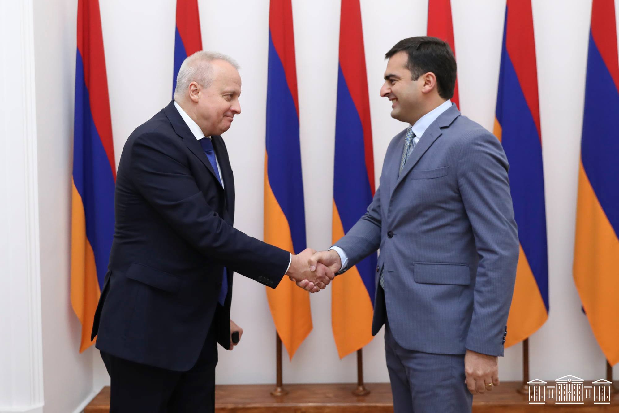 ՀՀ ԱԺ նախագահի տեղակալ Հակոբ Արշակյանը ընդունել է Սերգեյ Կոպիրկինին