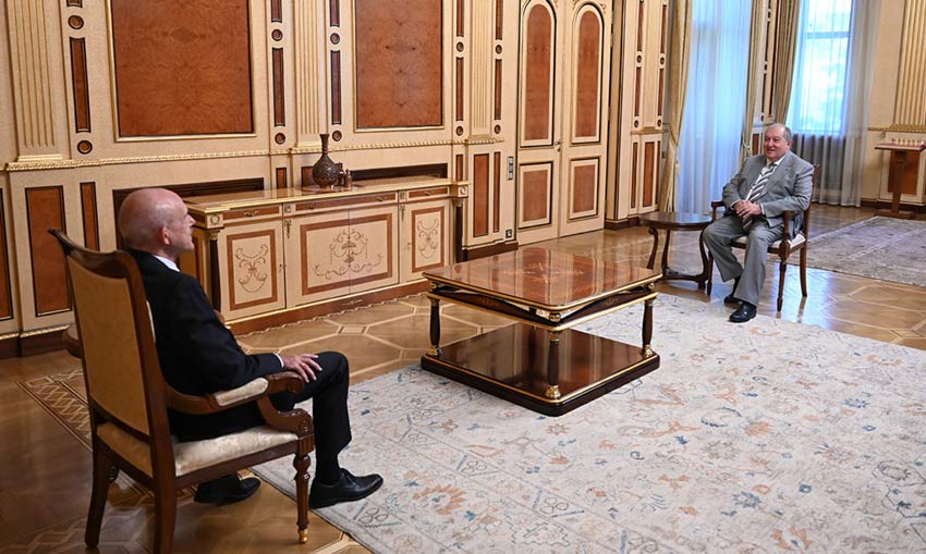 Նախագահն ընդունել է Գերմանիայի դեսպանին՝ Հայաստանում դիվանագիտական առաքելությունն ավարտելու առիթով