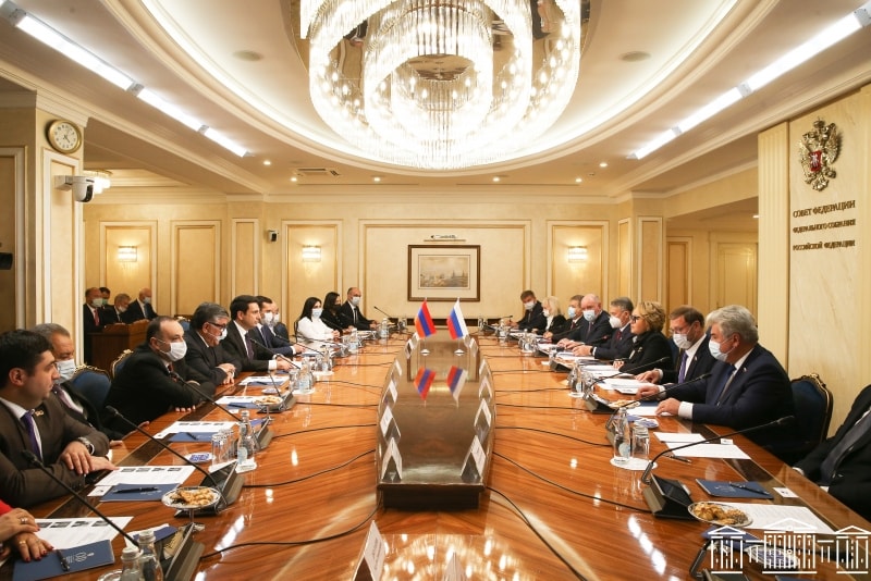 ԱԺ նախագահի գլխավորած պատվիրակությունը հանդիպել է ՌԴ Դաշնային ժողովի Դաշնության խորհրդի նախագահին