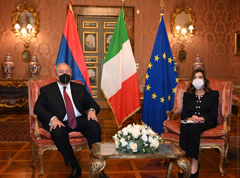 Հանրապետության նախագահ Արմեն Սարգսյանը հանդիպել է Իտալիայի Սենատի նախագահի հետ