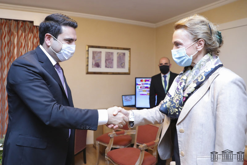 ՀՀ ԱԺ նախագահը հանդիպել է ԵԽ գլխավոր քարտուղար Մարիա Պեյչինովիչ-Բուրիչի հետ