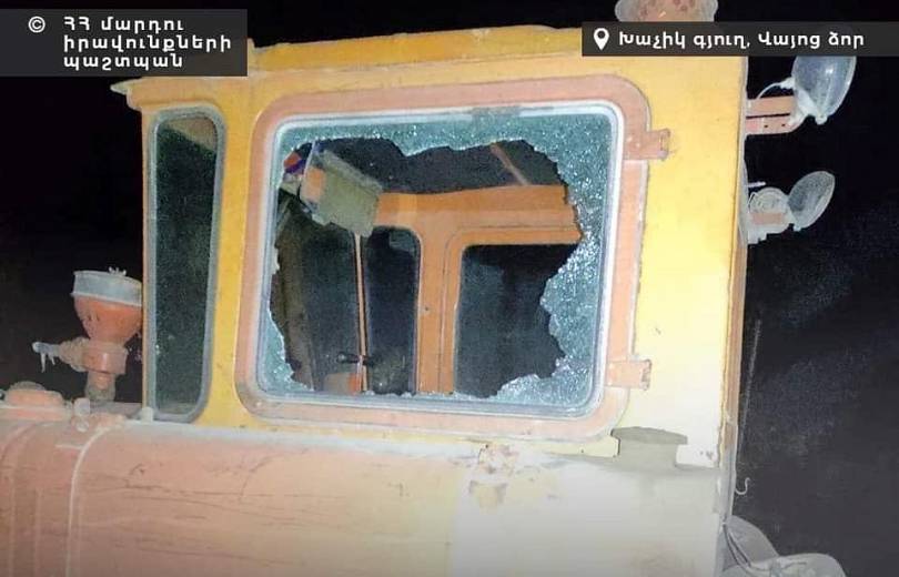 Խաչիկ գյուղի ուղղությամբ ադրբեջանական կրակոցների հետևանքով փշրվել են գյուղացու տրակտորի ապակիները. ՄԻՊ