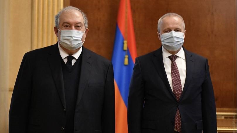 Արմեն Սարգսյանն ընդունել է Հայաստանում Ռուսաստանի Դաշնության դեսպան Սերգեյ Կոպիրկինին