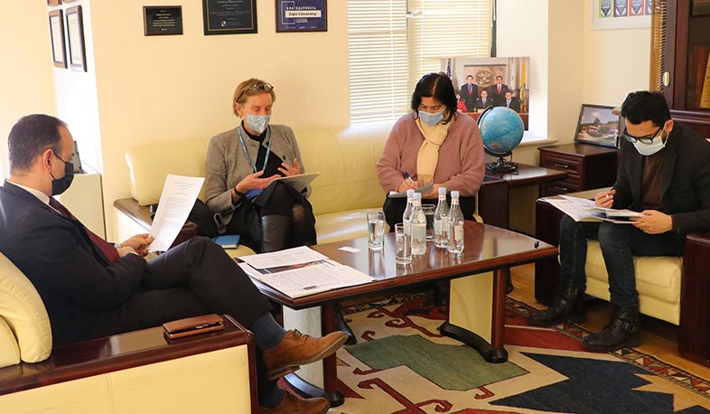 Զարեհ Սինանյանն Աննա-Կարին Օստի հետ քննարկել է տեղահանված անձանց խնդիրները