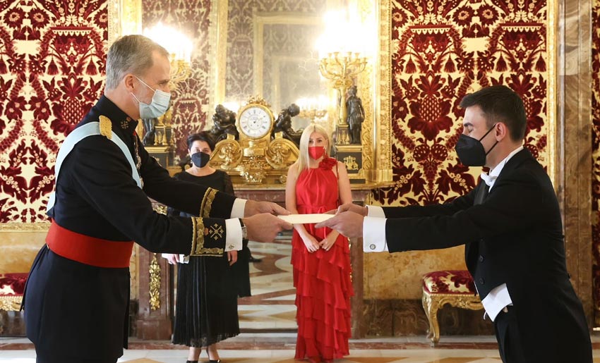 Իսպանիայում ՀՀ դեսպանն իր հավատարմագրերն է հանձնել Իսպանիայի թագավորին