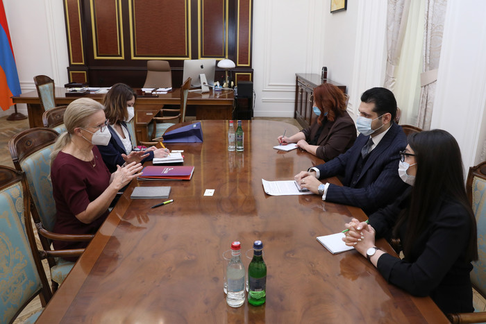 Փոխվարչապետն ընդունել է Հայաստանի ամերիկյան համալսարանի նախագահին