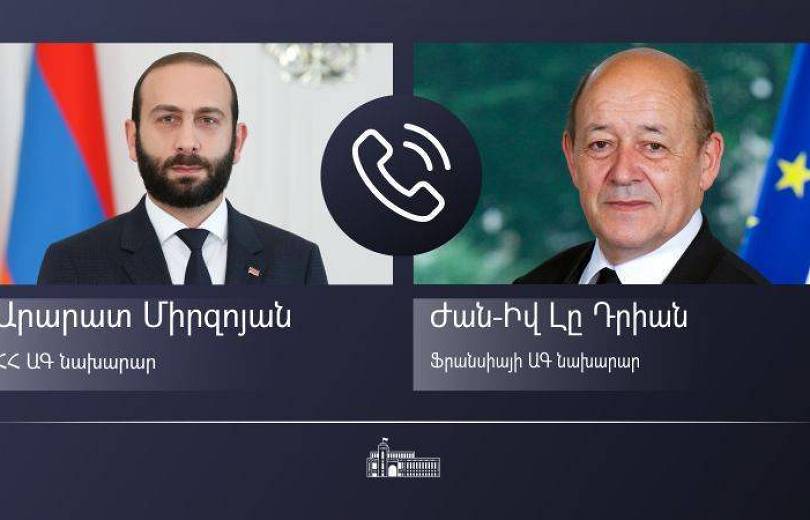 ՀՀ ԱԳ նախարարը հեռախոսազրույց է ունեցել Ֆրանսիայի ԱԳ նախարարի հետ