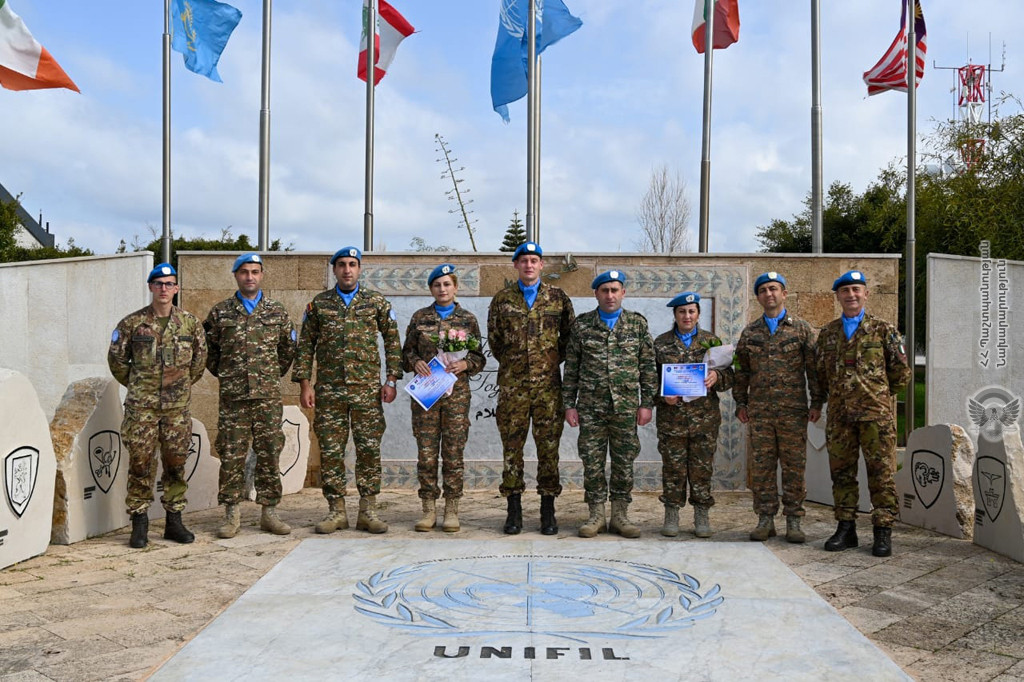 Պարգևատրվել են խաղաղապահ առաքելությանն ընդգրկված հայկական զորախմբի կին զինծառայողները