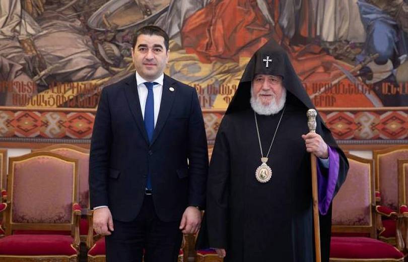 Ամենայն Հայոց Կաթողիկոսն ընդունել է Վրաստանի խորհրդարանի նախագահին