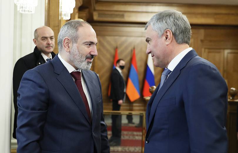 Ն․ Փաշինյանը հանդիպել է Պետդումայի նախագահ Վ․ Վոլոդինի հետ