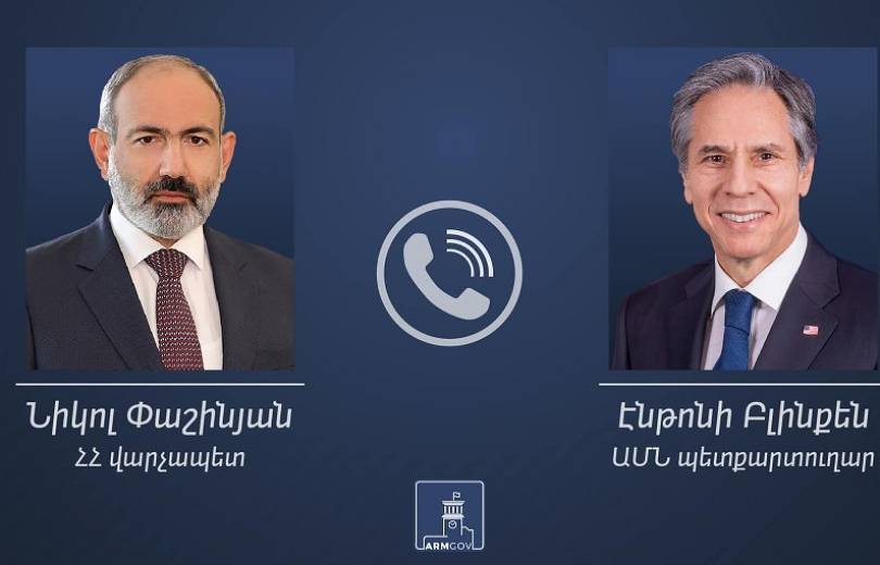 Ն․ Փաշինյանը հեռախոսազրույց է ունեցել ԱՄՆ պետքարտուղար Է․ Բլինքենի հետ