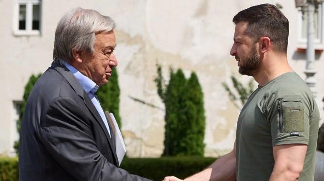 Զելենսկին և Գուտերեշը քննարկել են իրավիճակը Զապորոժիեի ԱԷԿ-ի շուրջ