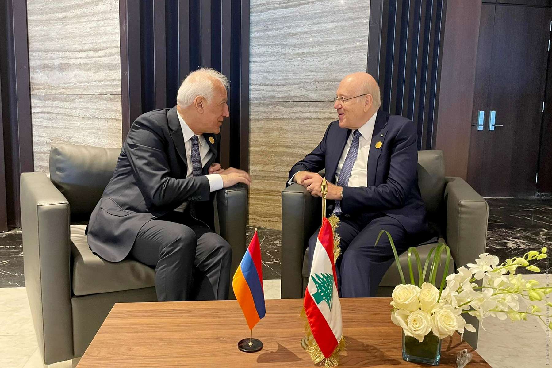 ՀՀ նախագահը  հանդիպել է Լիբանանի վարչապետի հետ