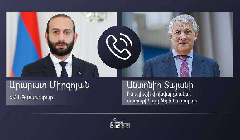 Միրզոյանը հեռախոսազրույց է ունեցել Իտալիայի փոխվարչապետի հետ