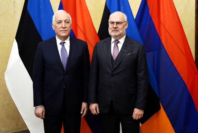 Հայ-էստոնական հարաբերությունները զարգացման ներուժ ունեն․ Էստոնիայի նախագահը՝ Վահագն Խաչատուրյանին