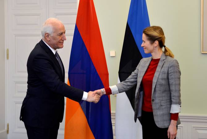 ՀՀ նախագահը և Էստոնիայի վարչապետն անդրադարձել են անվտանգային և տարածաշրջանային նշանակության հարցերի.տեսանյութ