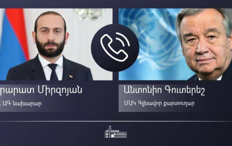 Ա․ Միրզոյանը Գուտերեշին ներկայացրել է Արցախում ստեղծված հումանիտար ճգնաժամը