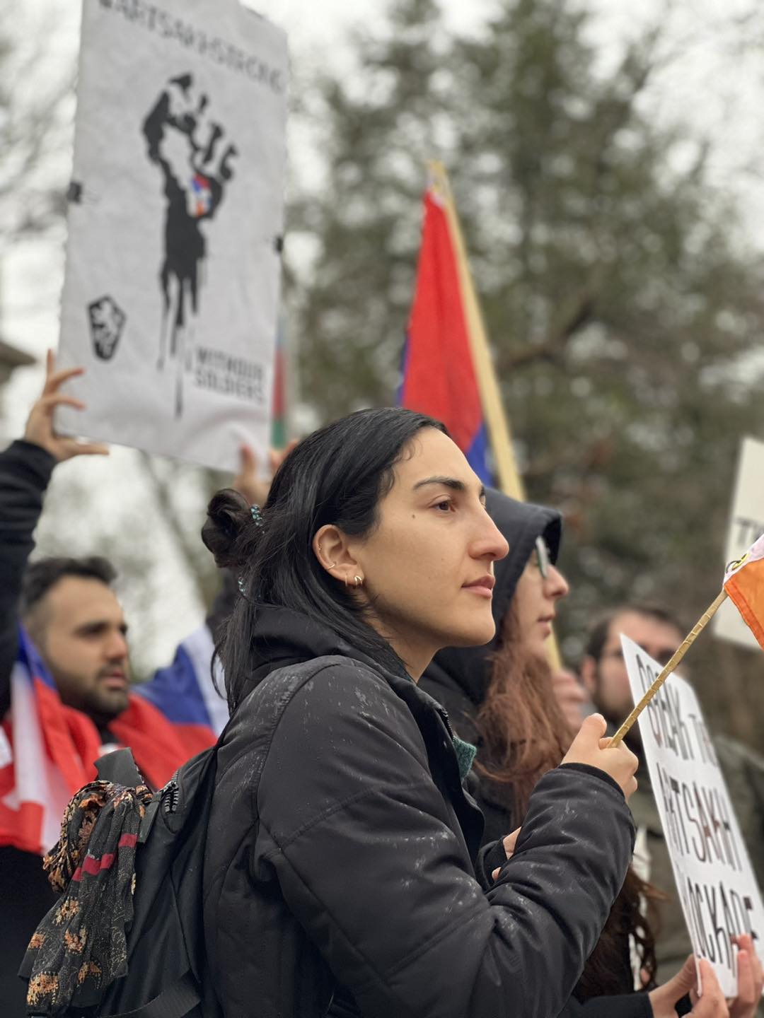 ԱՄՆ հայ համայնքի ներկայացուցիչները Ադրբեջանի դեսպանատան մոտ ցույց են կազմակերպել Լաչինի միջանցքը բացելու կոչերով