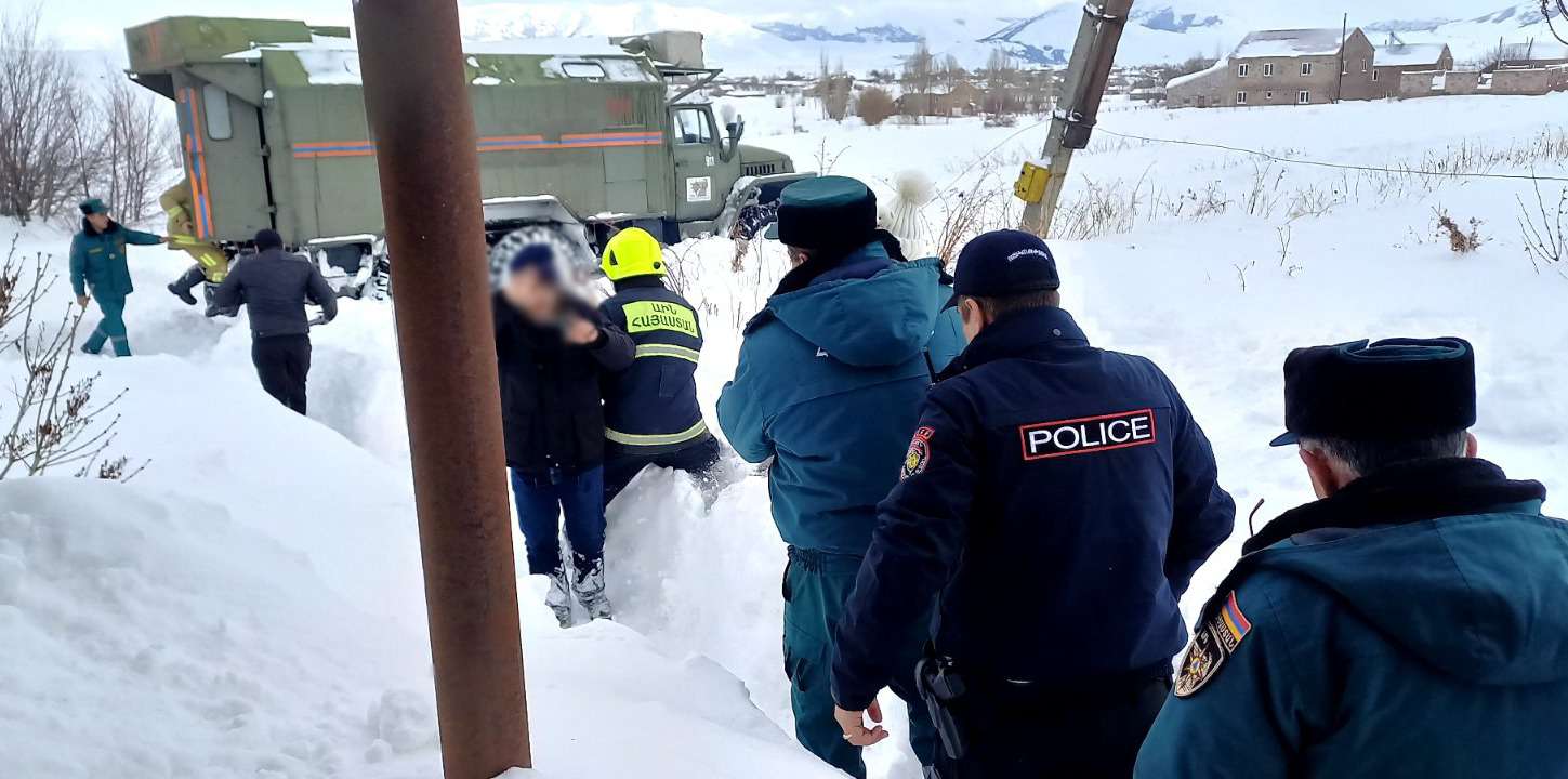 Ձյան պատճառով շտապ օգնության ավտոմեքենան չի կարողացել մոտենալ տուժածին