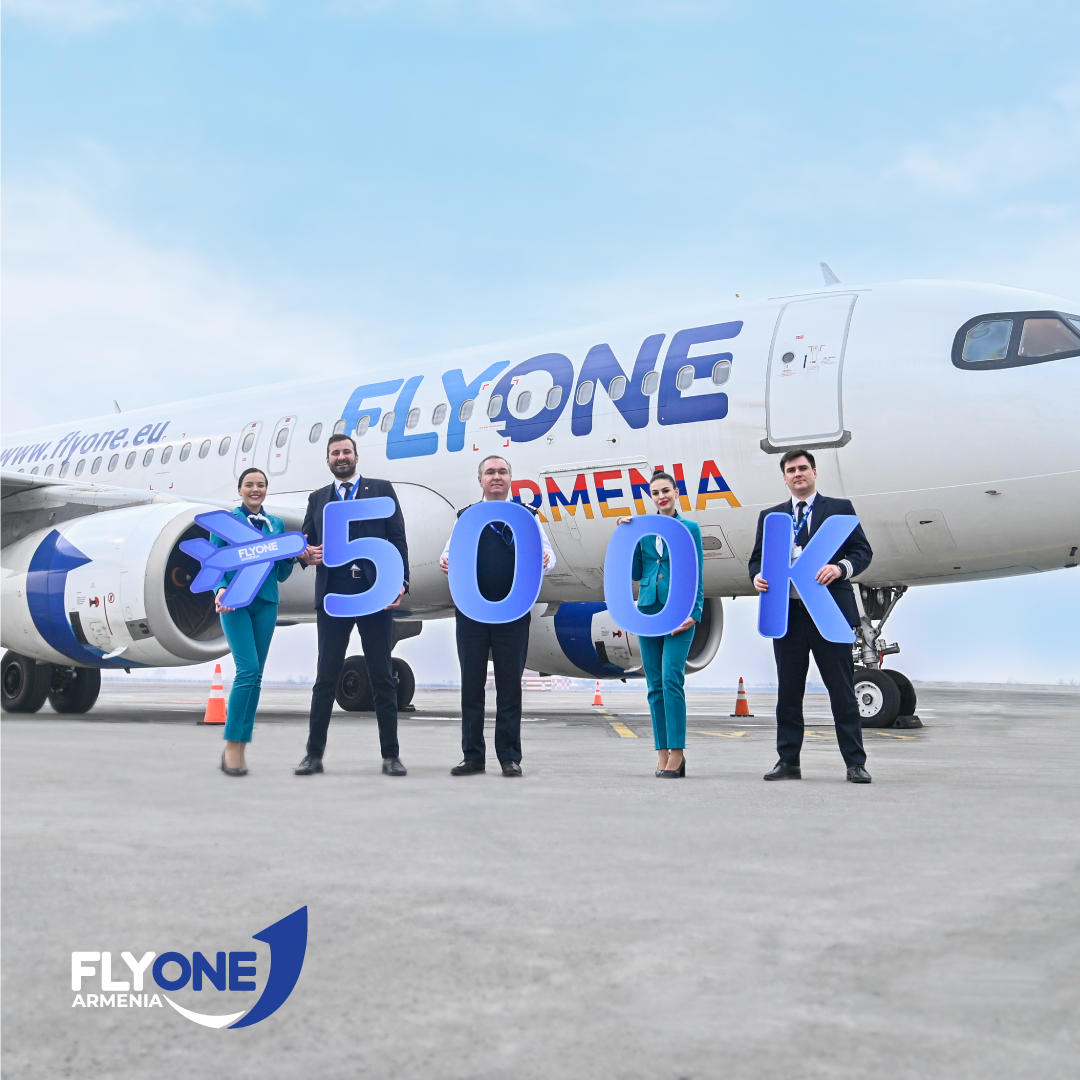 FLYONE ARMENIA-ն արդեն տեղափոխել է ավելի քան 500․000 ուղևոր