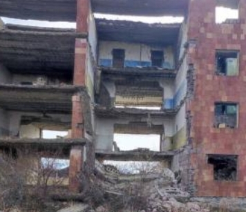 Գյումրիում չբնակեցված հանրակացարանան է փլուզվել