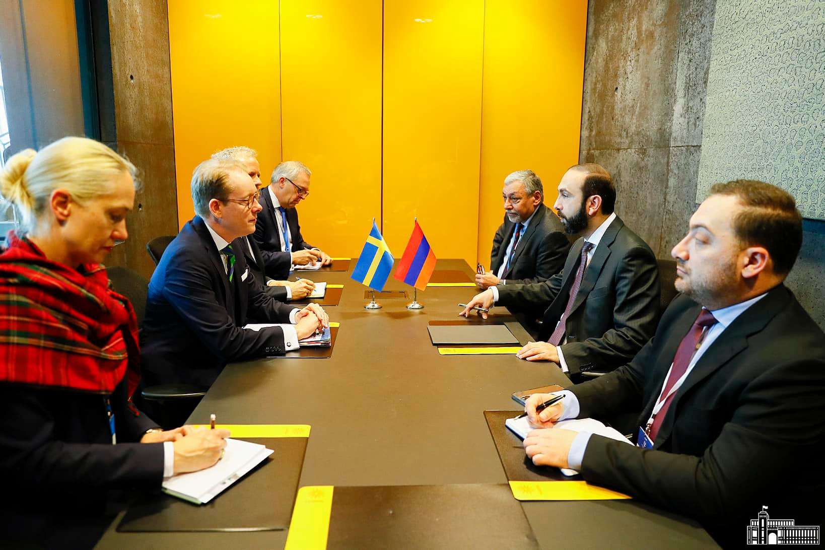 Միրզոյանը հանդիպել է Շվեդիայի Թագավորության ԱԳ նախարարի հետ