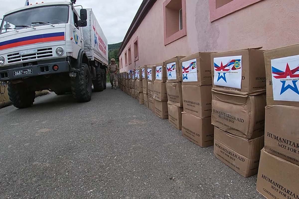 Խաղաղապահների միջոցով Ստեփանակերտ է հասցվել մարդասիրական բեռ. ՌԴ ՊՆ