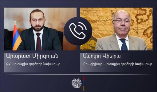 Միրզոյանը հեռախոսազրույց է ունեցել Բրազիլիայի ԱԳ նախարարի հետ