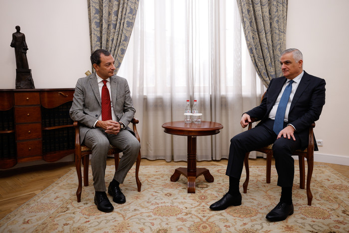 Մհեր Գրիգորյանը հրաժեշտի հանդիպում է ունեցել Իտալիայի դեսպանի հետ