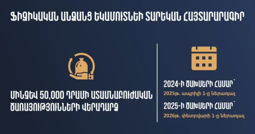 Համընդհանուր հայտարարագրման շրջանակում սոցիալական կրեդիտների վերադարձի շրջանակը ընդլայնվել է